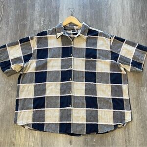 Vintage CST Sport | Patchwork Denim Short Sleeve Button Up Shirt | 4X